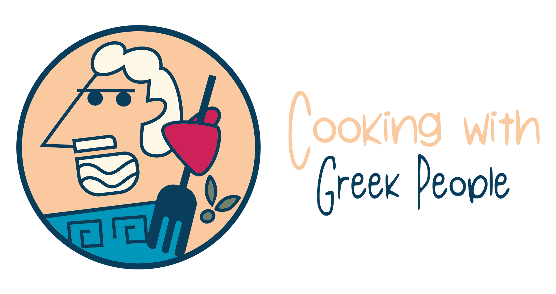 cooking with greek people logo